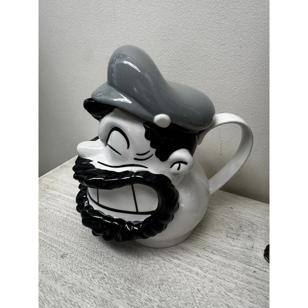 Large Paul Cardew Brutus Popeye Ceramic Teapot 2001 King Features Signed 8.5”h